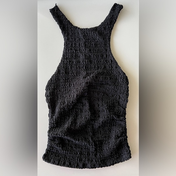 Zara Textured Halter Top Black - Picture 7 of 9